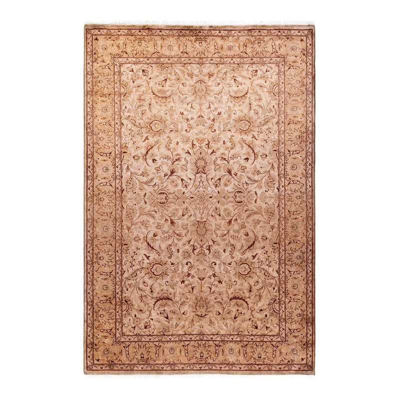 Fine Vibrance One-of-a-Kind 4' 2" x 6' 3" Hand Knotted Area Rug