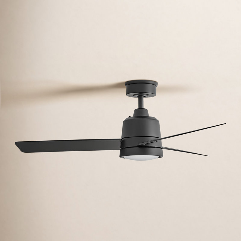 Morrow 48'' Ceiling Fan with LED Lights, Matte Black
