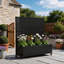 Boîte à fleurs en métal avec treillis et roues Linden-262850238-253976179