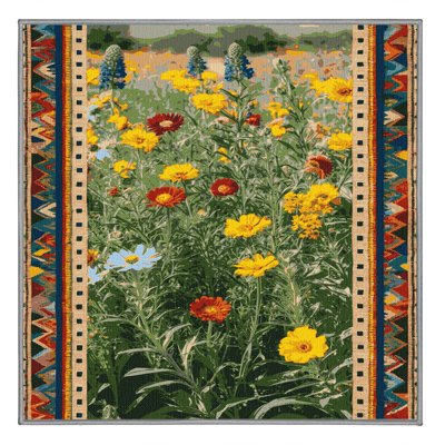 Tapis lavable Wildwest Desert Wildflower