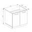 Mujde Glossy Sink Unit