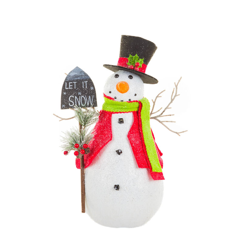 Bonhomme de neige blanc et gai