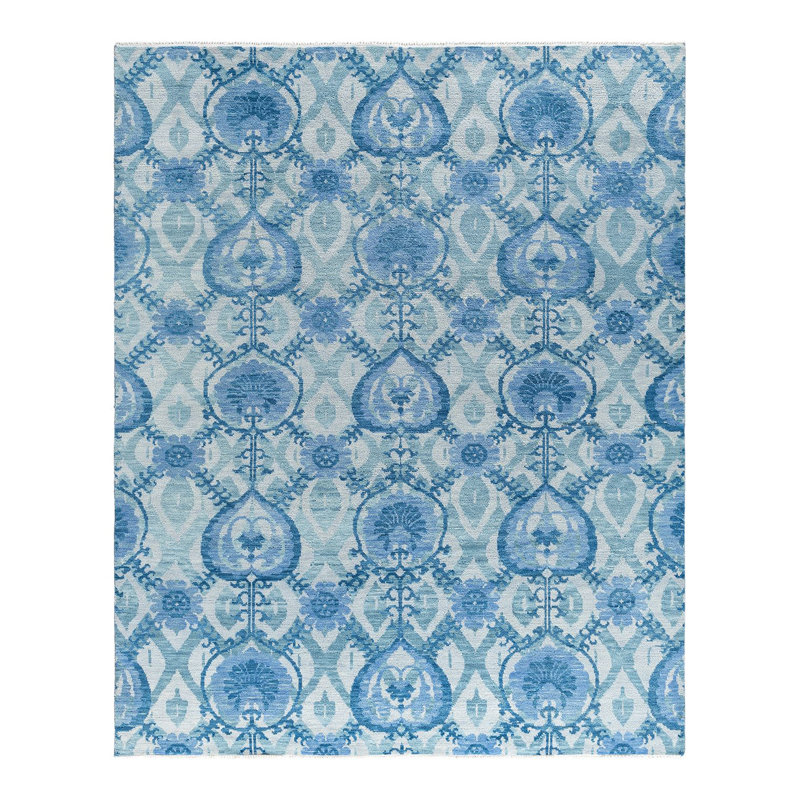 Overdyed One-of-a-Kind 7' 10" X 9' 10" Hand Knotted Area Rug