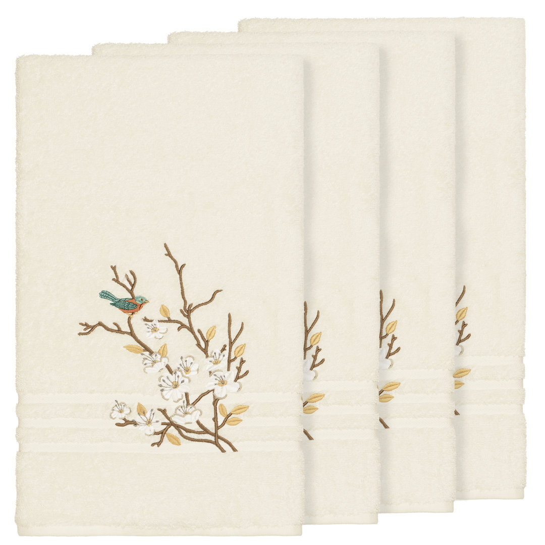 Spring Time 4 Piece Turkish Cotton Bath towel Set (Set of 4) Linum Home Textiles 