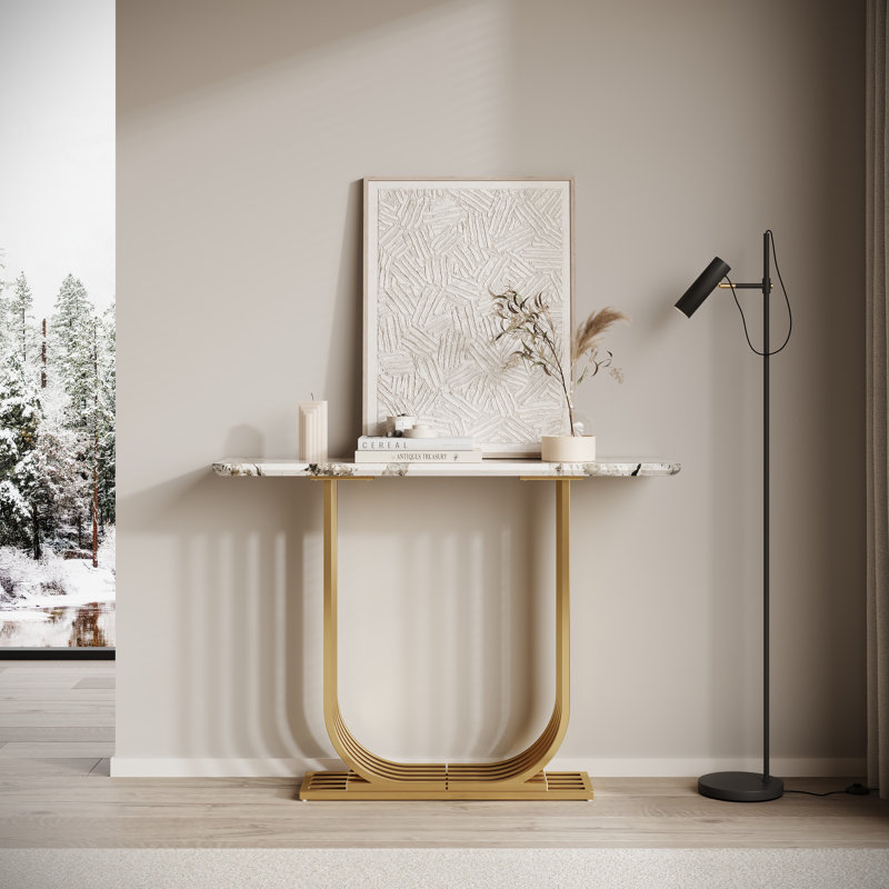 Console moderne 43,3 po avec base en U