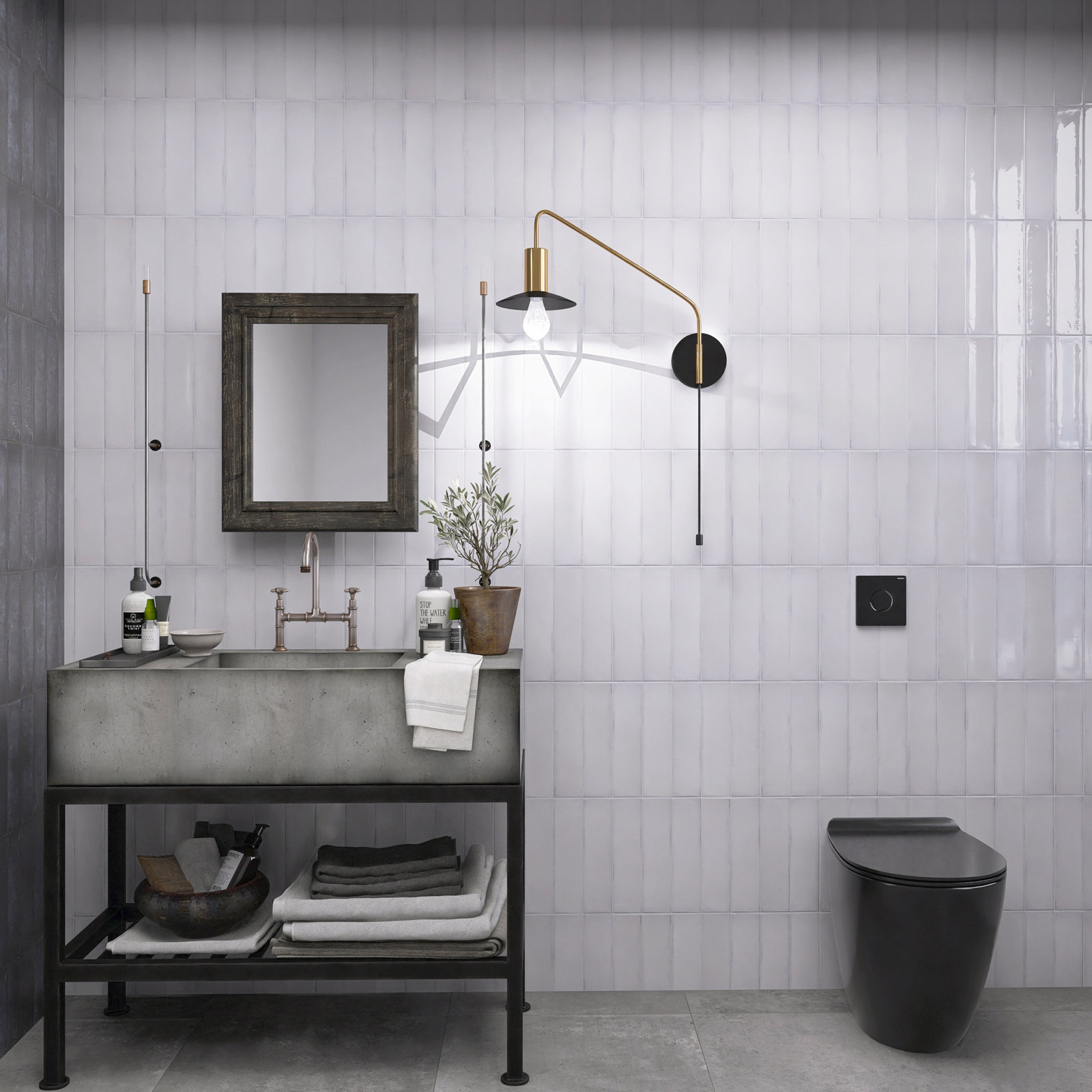 Iris 3" x 12" Ceramic Subway Wall Tile, Blanco White