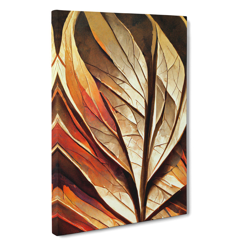 Abstract Autumn Leaf No.1 - Wrapped Canvas, 60cm H x 40cm W x 3cm D
