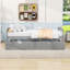 Lit plateforme simple en bois avec 2 tiroirs-2088973679