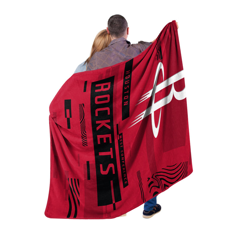 Throw Blanket, Black/Red, Houston Rockets