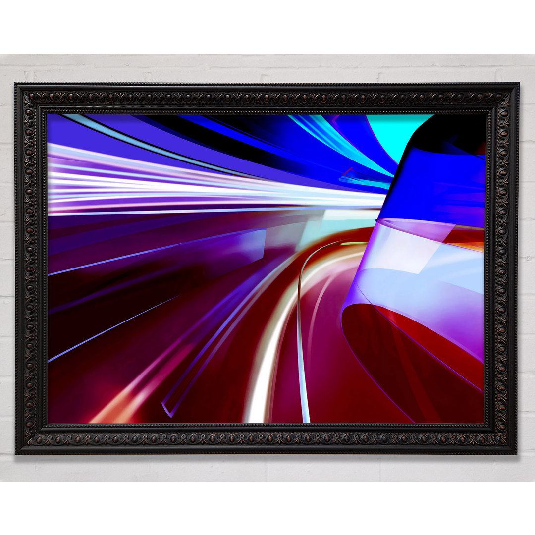 Leinwandbild Time Tunnel Rainbow Framed Print