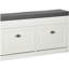 Banc à chaussures pour vestibule, rangement avec coussin, 2 tiroirs, tablette réglable