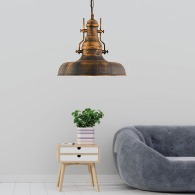 Elegant Vintage Chandelier, Adjustable Height 15.0 - 54.3 Inches | Metal Body with Ø13.0 x 2.0 Inches Base Plate | 1 x E27 Socket (Max 40W, Bulb Not Included) | Perfect for Dining Room & Living Spaces, Stylish Lighting Solution