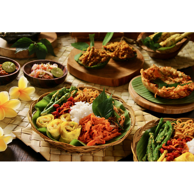 Nasi Campur Bali by MielPhotos2008 - Wrapped Canvas Print, 30cm H x 46cm W