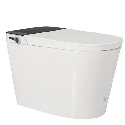 Automatic Bidet Toilet, Heated Seat, Warm Water Cleaning And Drying, Foot Sensor Operation, Led Screen, Remote - Controlled, White Appearance. Four Le