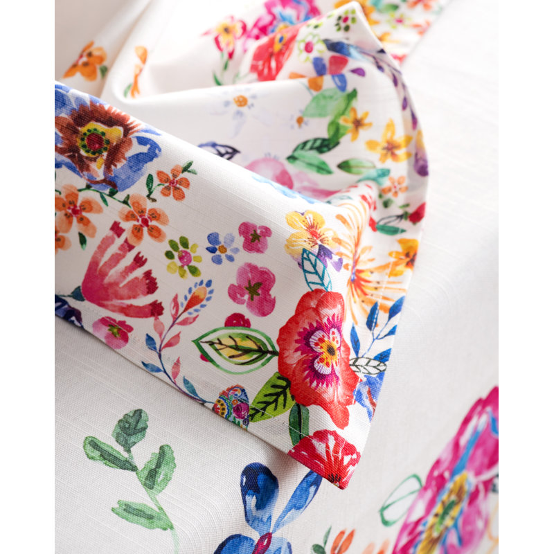 Cotton Floral Square Napkin