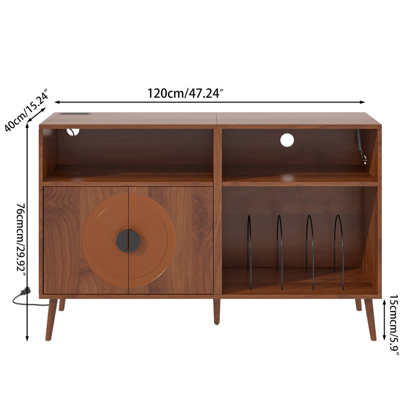 Grande armoire audio, Noyer