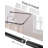 U-Shaped Shower Curtain Rod, Adjustable, 12 Hooks, Ceiling Support