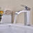 Waterfall Spout Bathroom Sink Single Handle Faucet With Pop-Up Drain (With Overflow)