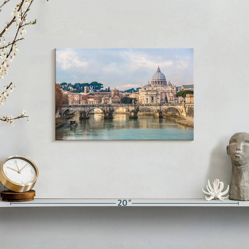 Ravi River Tiber In Rome, 8" H x 12" W