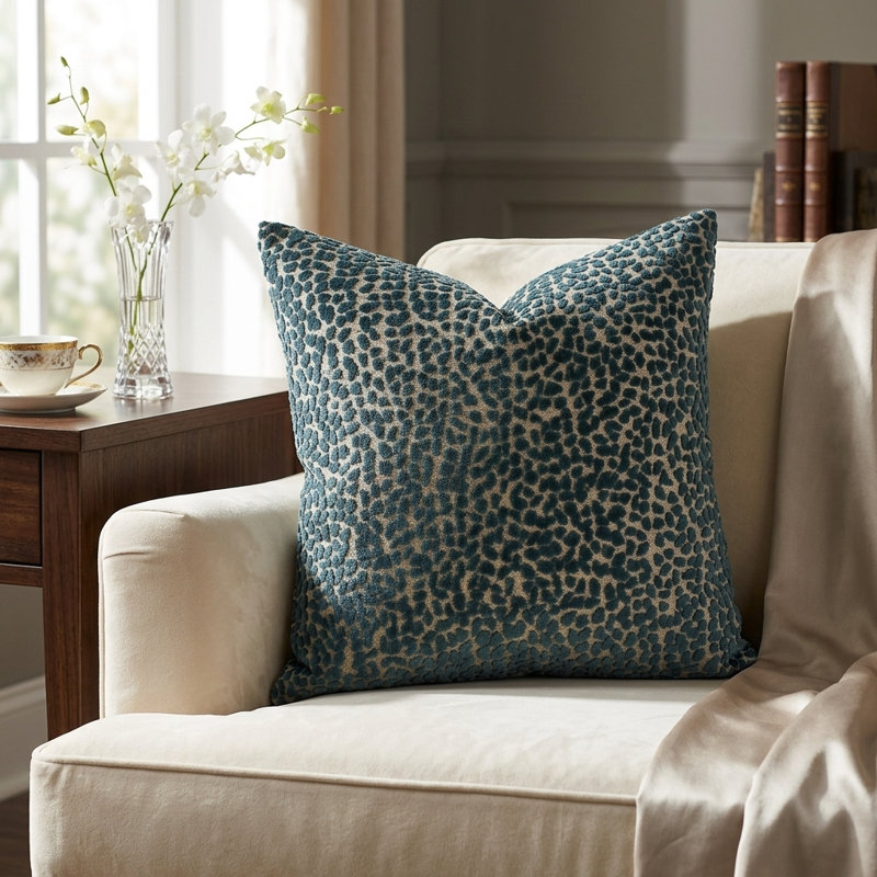Dusky Gem Geometric Reversible Throw Pillow, 20" x 20"
