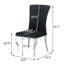 Ensemble de salle à manger rectangulaire 5 pièces 81 po noir et chrome-725001421