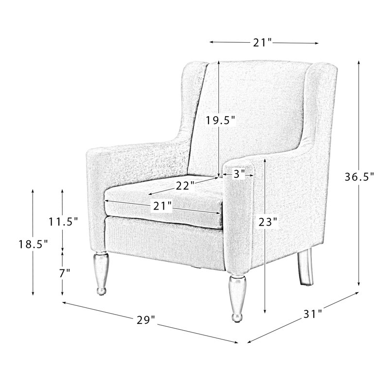 Alcott Hill® Candide Upholstered Armchair & Reviews | Wayfair