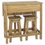 Ensemble de salle à manger en bois de pin massif pour 2 personnes Loveday-716076646-716076640-716076641