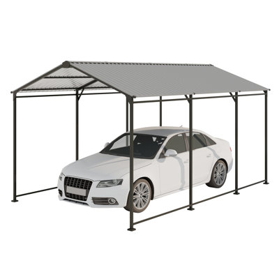 Metal Garage Canopy 1015 Ft With Galvanized Steel - Your Assets From Elements Carport Roof Stable Outdoor Storage