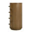 Table de bout ronde à 4 tiroirs en bois brun clair naturel Celine-129414678