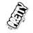 "Pretty" Drip Graffiti Shaped Accent Rug