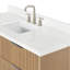 Ensemble de meuble-lavabo mural simple 54 po avec comptoir à quartz blanc Carrara Mulloy de 1,5 po Mulloy-746427712-746427717