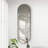 Oval Rust-Proof Aluminum Alloy Frame Full-Length HD Reflection Mirror With MDF Backboard For Bedroom Bathroom Entryway-1034254121