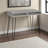 Samuel Two-Cubbies Gray Finish Computer Desk with Black Metal Leg, 29.73" H X 39.79" W X 19.6" D
