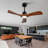 New Model Wood Ceiling Fan With 3 Solid Wood Blades Remote Control Reversible DC Motor For Living Room-972059768-972059771