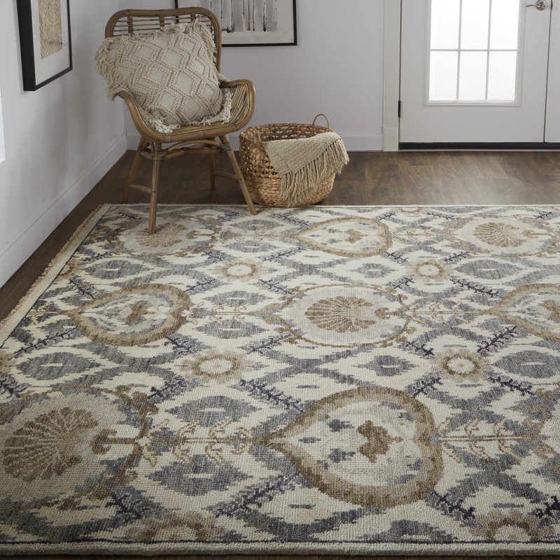 Tapis en laine Olajuwan, Rectangle 11 pi 6 po x 15 pi