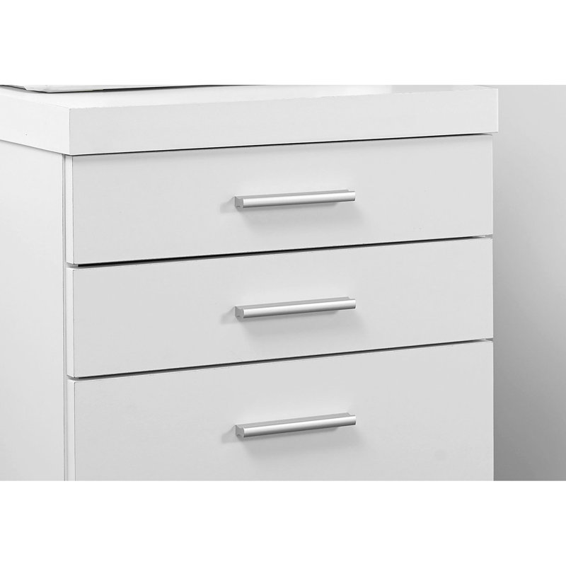 Classeur à roulettes blanc stratifié pour meubles de bureau, tiroirs de rangement et support d'imprimante