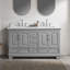 Meuble-lavabo double 60 po avec pierre artificielle