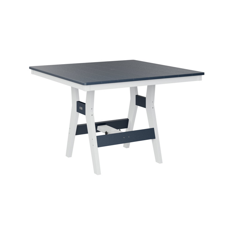 Table de bar carrée 44 po Bulger, Marine, H 38,87 po x l 44 po x P 44 po