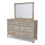 Cape May - Miroir de commode rectangulaire - Finition bois de grève émaillé