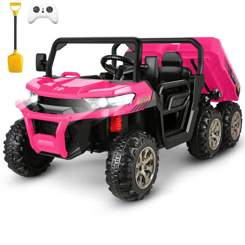 Delia Himimi 24 Volt 2 Seater All-Terrain Vehicles Battery Powered Ride On Toy with Remote Control, Pink