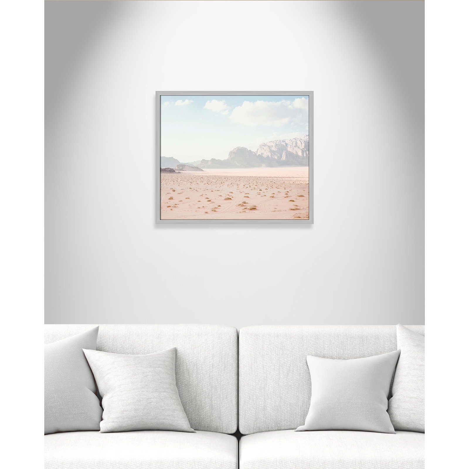 Tire Tracks "Tire Tracks" Print, Matte Silver Framed, 25.5" W x 21.5" H