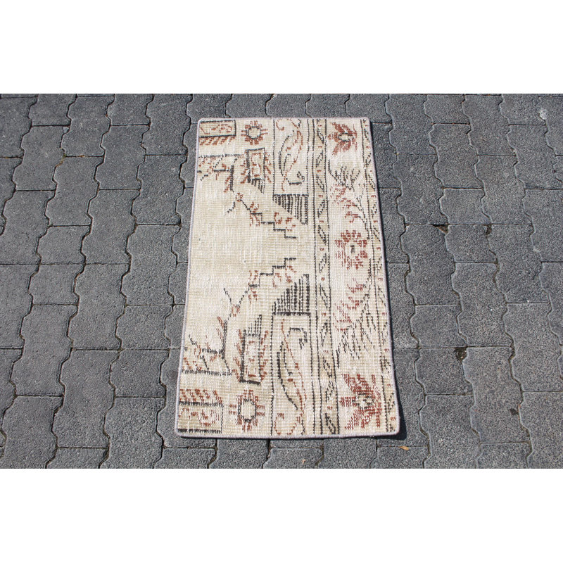Tapis turc en laine tissé à la main Vintage Oushak