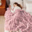 Jeté extra doux en fausse fourrure, jeté épais et chaud pour canapé-lit, fausse fourrure de lapin et flanelle-111077176-103257908