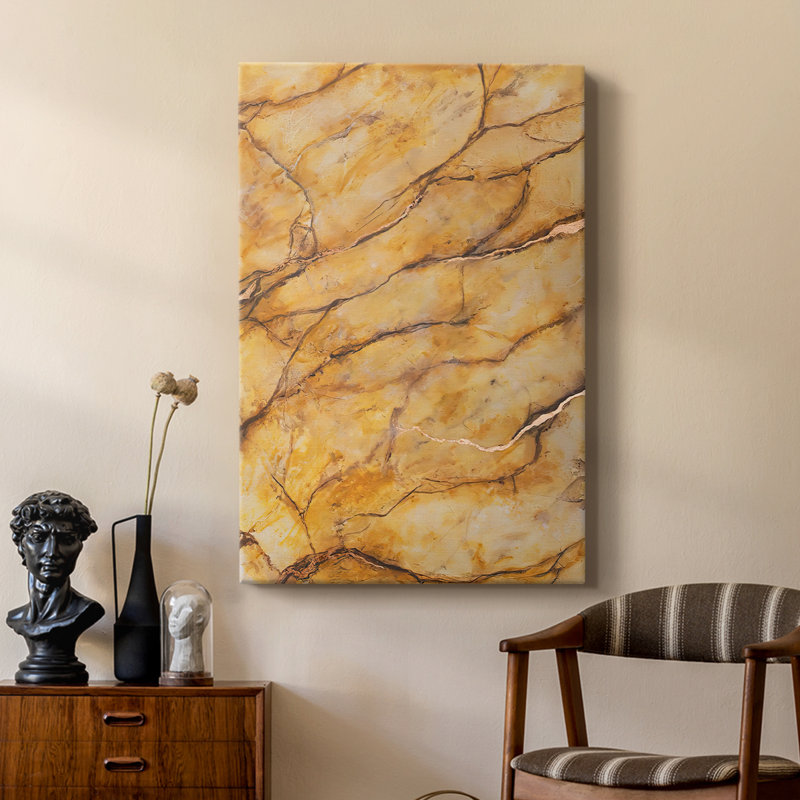 Marbre jaune II - galerie Cavas sur mesure, H 27 po x l 18 po