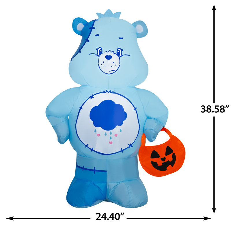 Airblown Halloween Light-Grumpy Bear with JOL Candy Basket-CloudCo