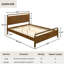 Lit plateforme en bois, fini noyer, Queen-1255008454
