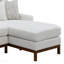 Canapé modulaire ivoire en chenille avec 4 coussins