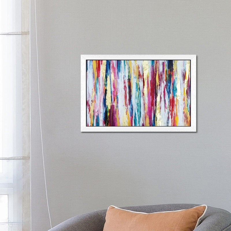 Thoughts Full Of Colours by Nikki Chauhan - Print on Canvas, 66.04 cm H x 45.72 cm W, White Floater Framed