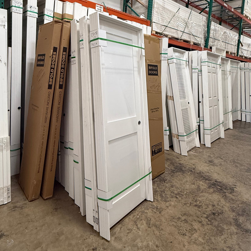 (Pré-verrouillé) Porte intérieure pré-montée à 2 panneaux avec montants de porte de 4/9 / 16 po, 18 po x 80 po, Gauche