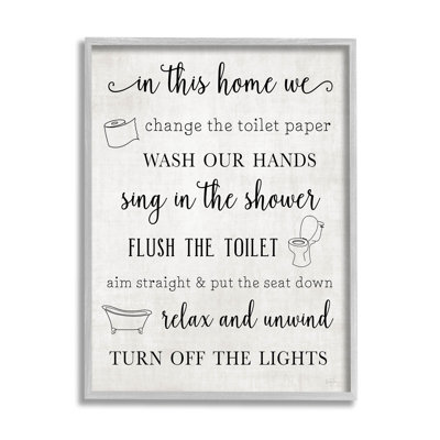 " In This Home Bathroom Rules " by Natalie Carpentieri